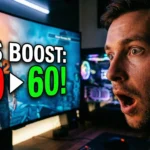 shocked gamer reacting to PS3 emulator FPS boost from 30 to 60 in RPCS3